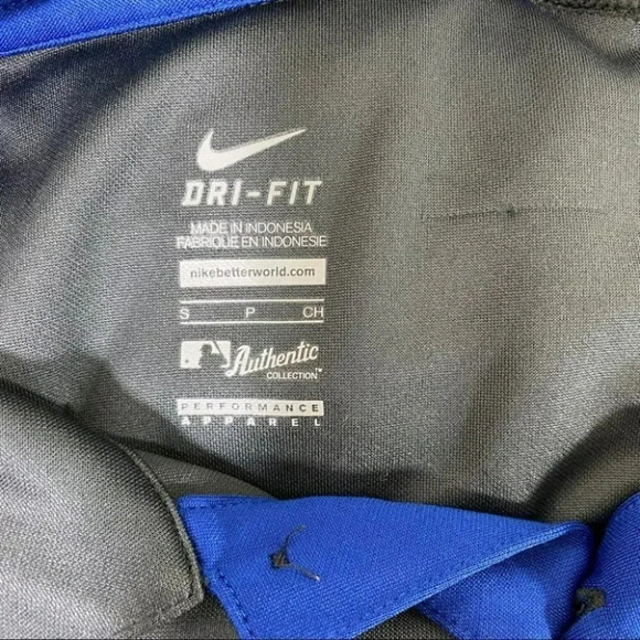 Nike Dri-FIT Mens Small New York Mets MLB Polo Shirt Men's Gray Blue Performance - Picture 5 of 5